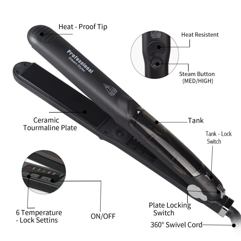 lisseur a vapeur Professional Hair Salon Steam Styler original KR-088A