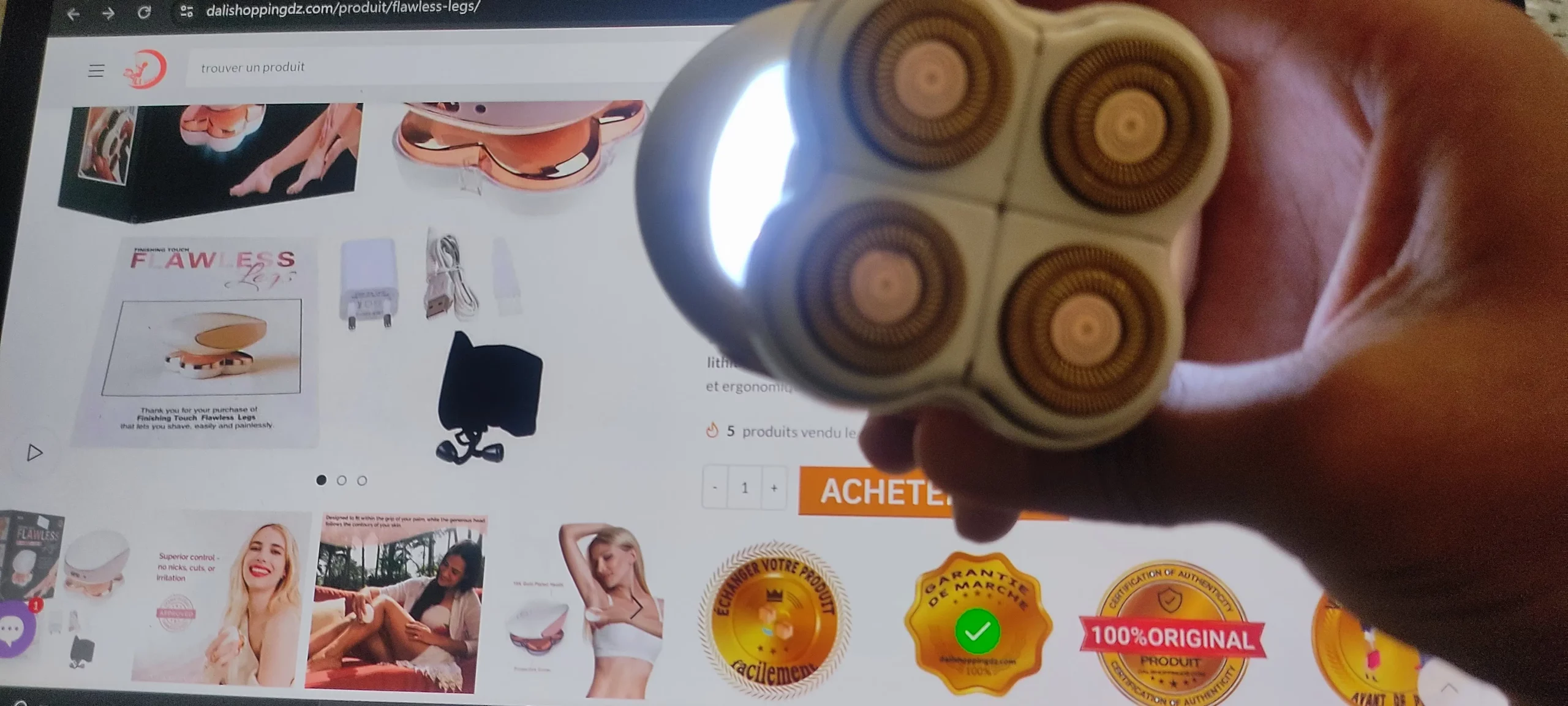 Flawless Legs Finishing Touch puissant appareil d'épilation pour femme