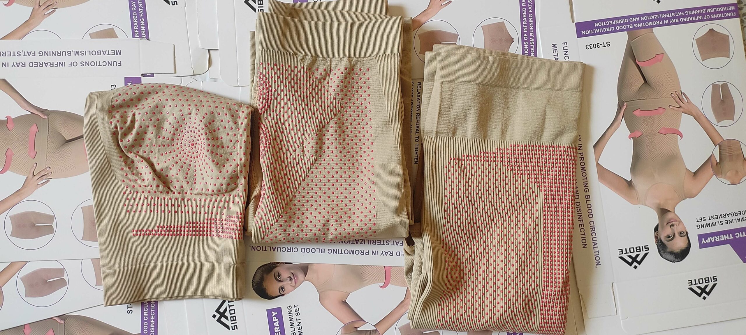 Gaine sibote trois pièces Body Shaper 3 en 1 Beige – Sculptant