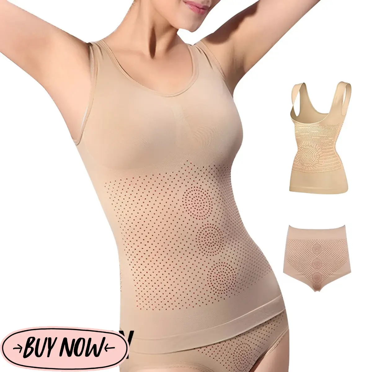 Gaine sibote trois pièces Body Shaper 3 en 1 Beige – Sculptant