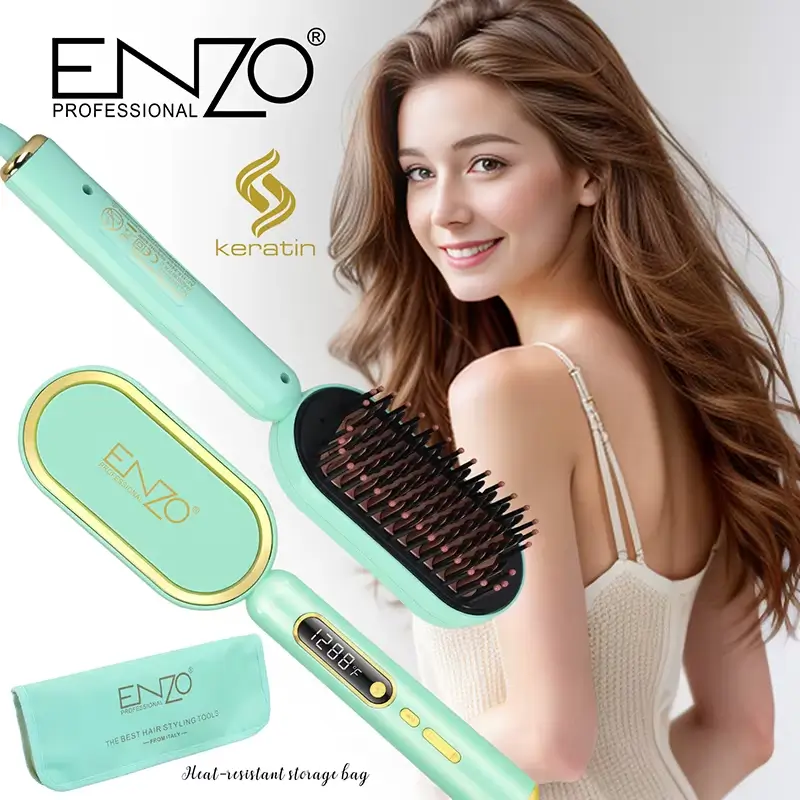 Enzo EN‑4102 – Température 1288 °F - Brosse Chauffante original Italy - céramique - vert