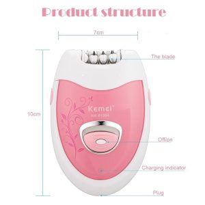 Epilator KEMEI électrique sans fil 2en 1 pour Femmes KM-6199A