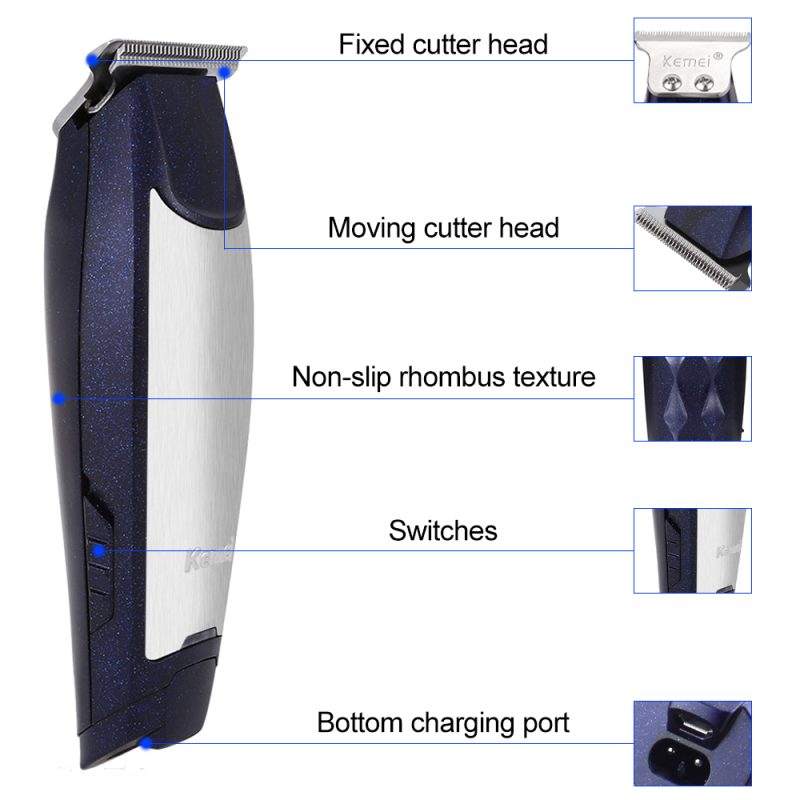 KEMEI Tondeuse à Cheveux San Fil Avec Une Précision Parfaite KM-5021  ←