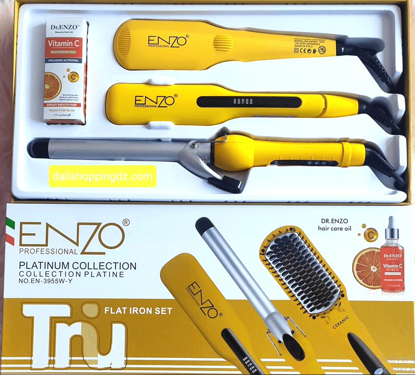Pack Enzo Original Pack Lisseur & Brosse & Boucleur 990°F en-3955 Pack Enzo Original Pack Lisseur & Brosse & Boucleur 990°F en-3955w