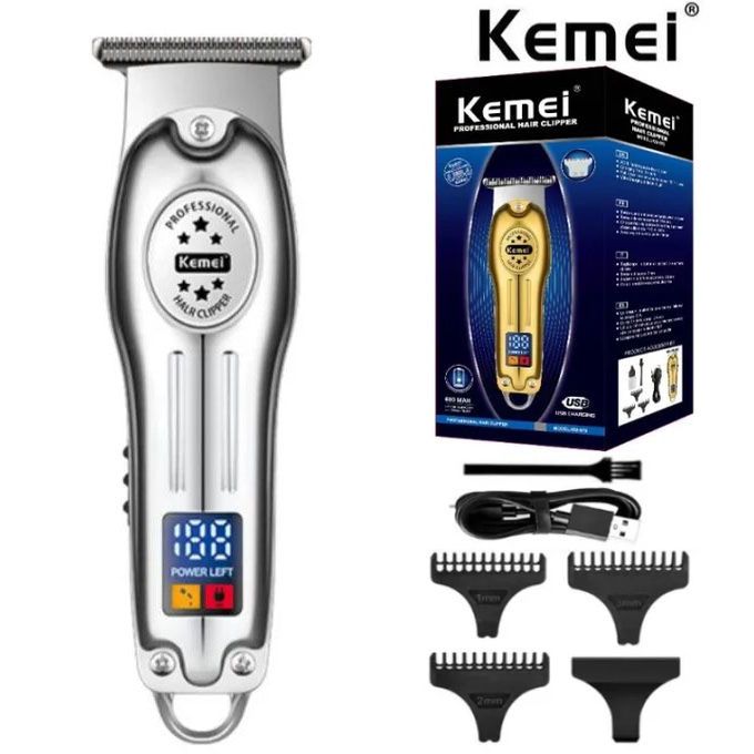 LCD-Kemei Kit Tondeuse À Cheveux Rechargeable – Spéciale 0 Mm – LCD – Km 678