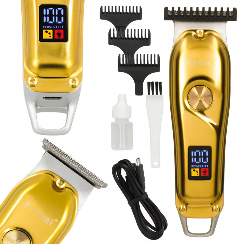 Tondeuse A Cheveux Rechargeable 600MAh 5W LCD Kemei Km-427