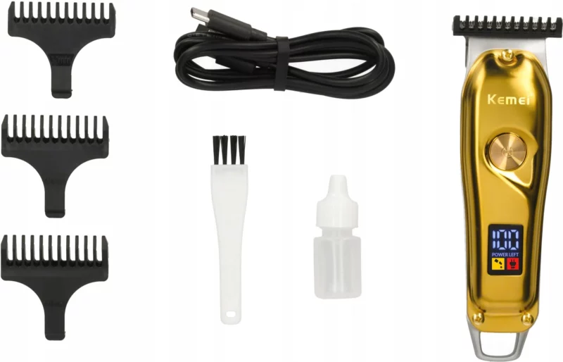 Tondeuse A Cheveux Rechargeable 600MAh 5W LCD Kemei Km-427