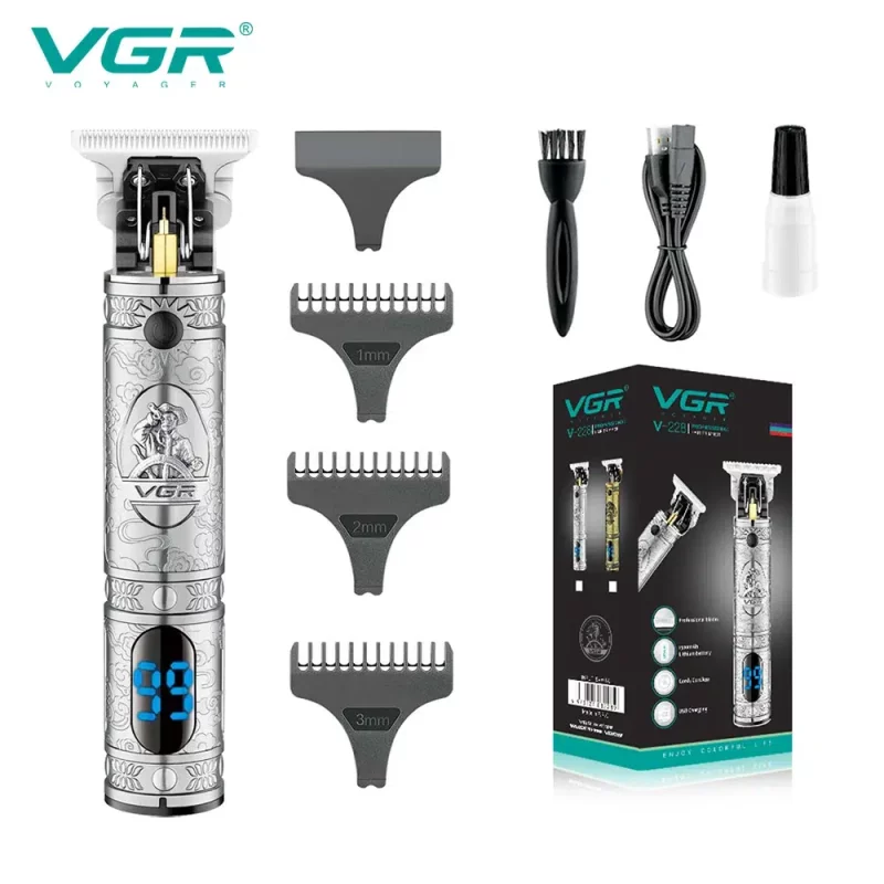 Vgaz228-Tondeuse à cheveux professionnelle T9 LCD, VgazV228