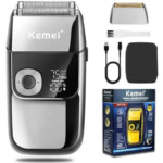 KEMEI KM-2028 Rasoir électrique rechargeable 1400 mAh doré gold avec afficheur Rasoir Électrique