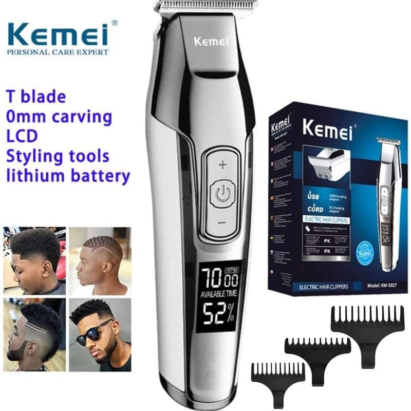Tondeuse A Cheveux Avec Afficheur LCD – KM 5027 – Gris