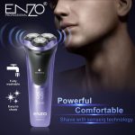 rasoir électrique 3D ENZO EN)9306 , Rechargeable USB, étanche, tondeuse à barbe flottante