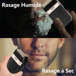 Kemei KM-2024 – Rasoir Électrique Rechargeable Étanche Double Lame, Batterie 1000 mAh rasoir kemei