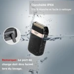 Kemei KM-2024 – Rasoir Électrique Rechargeable Étanche Double Lame, Batterie 1000 mAh rasoir kemei