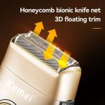 Kemei-Rasoir électrique à trois lames de haute qualité pour hommes, km-3209, étanche IPX4