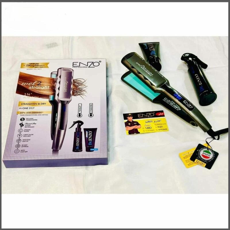 Lisseur italien avec produits de protection capillaire de ENZO, modèle EN-3977