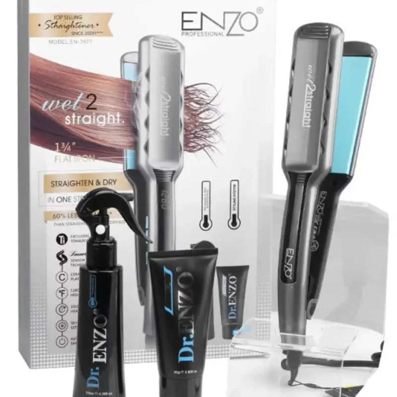 Lisseur italien avec produits de protection capillaire de ENZO, modèle EN-3977