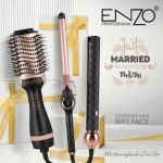 Gift pack enzo EN-3311 3 en 1, Sèche-cheveux, Lisseur, Boucleur