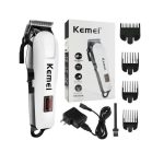 Kemei Kit Tondeuse Rechargeable À Cheveux - KM-809A - Blanc/Noir – Image 2