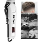 Kemei Kit Tondeuse Rechargeable À Cheveux - KM-809A - Blanc/Noir