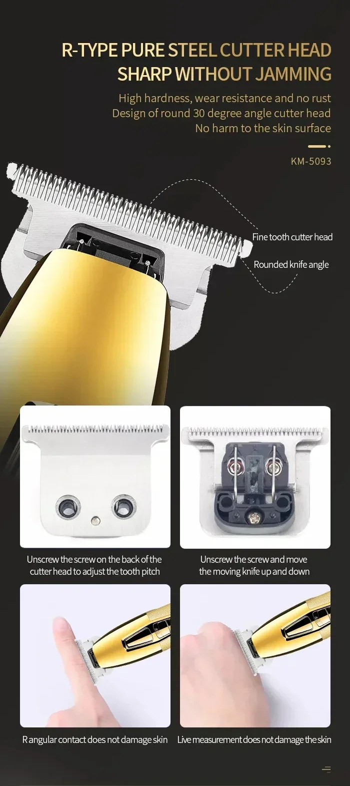 Kemei KM-5093 Tondeuse À Cheveux Professionnel Finition 0mm Rechargeable - - Boutique Algérie