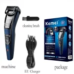 Kemei-Tondeuse à barbe et à cheveux réglable pour homme, moustache aste, machine à couper les poils du visage, 0.5-10mm 6