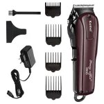 Kemei-Tondeuse à cheveux professionnelle pour hommes, tondeuse à sang réglable et tondeuse à cheveux, barbier électrique, machine à couper les cheveux aste, 2600