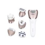 Kit Épilateur Electrique Pour Femme - Kemei Km 8001 - 5 In 1 - Blanc