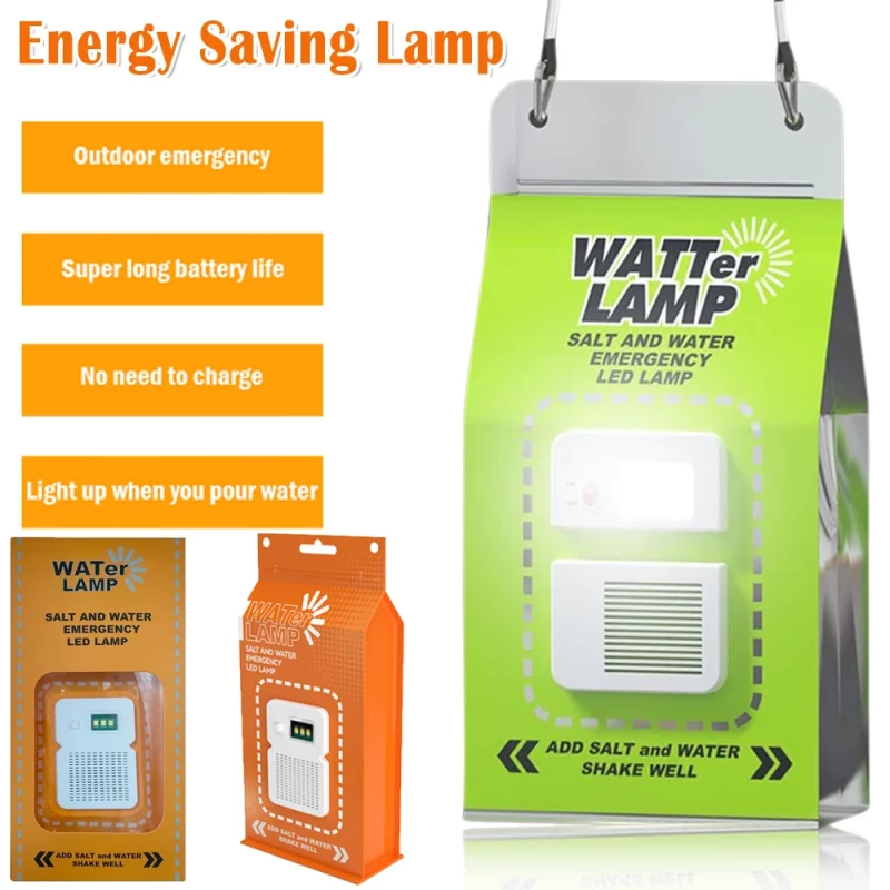Lampe de camping extérieure portable, eau salée, lampe de secours à LED, lampes de pêche de nuit, lampe à économie d’énergie, sortie d’usine