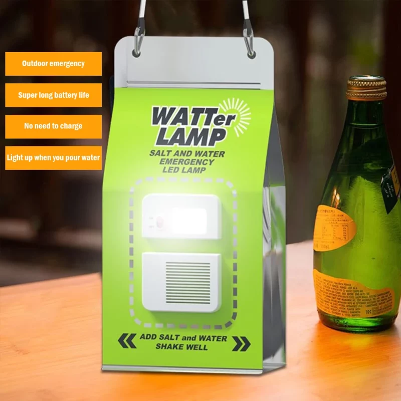 Lampe de camping extérieure portable, eau salée, lampe de secours à LED, lampes de pêche de nuit, lampe à économie d’énergie, sortie d’usine