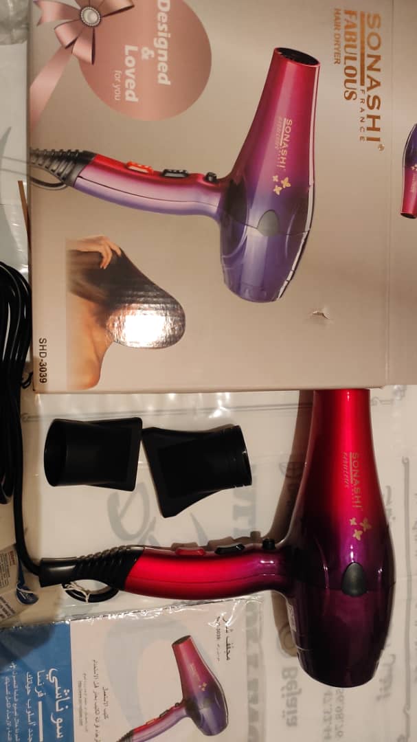 Sèche Cheveux Sonashi SHD-3039 2 Vitesses - 2000 Watts - Rose & Violet