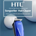 Tondeuse à cheveux sans fil HTC pour le coiffage des cheveux et lla barbe,sans fil électrique. AT-528