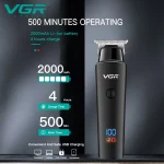 VGR Tondeuse À Cheveux Professionnel Électrique Tondeuses Sans Fil Tondeuse À Cheveux Rechargeable LED Affichage V 937