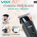 VGR Tondeuse À Cheveux Professionnel Électrique Tondeuses Sans Fil Tondeuse À Cheveux Rechargeable LED Affichage V 937