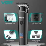 VGR Tondeuse À Cheveux Professionnel Électrique Tondeuses Sans Fil Tondeuse À Cheveux Rechargeable LED Affichage V 937