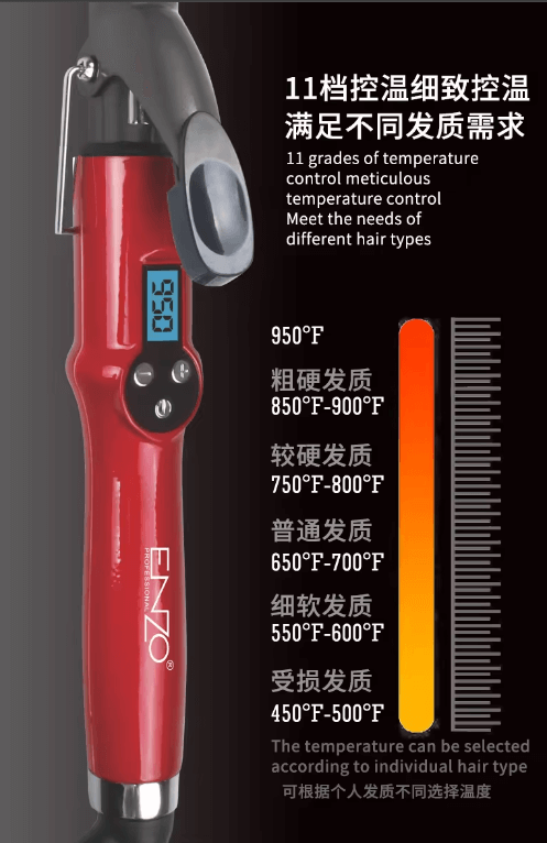 Boucleur enzo ceramique roug en-9101 trmpérature 950°