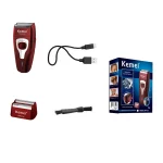 Rasoir électrique sans fil Kemei avec lame de coupe escamotable Rechargeable KM-1123