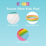 Piscine Gonflable Enfants INTEX Avec 3 Anneaux Garçon Et Fille 147 X 33 Cm