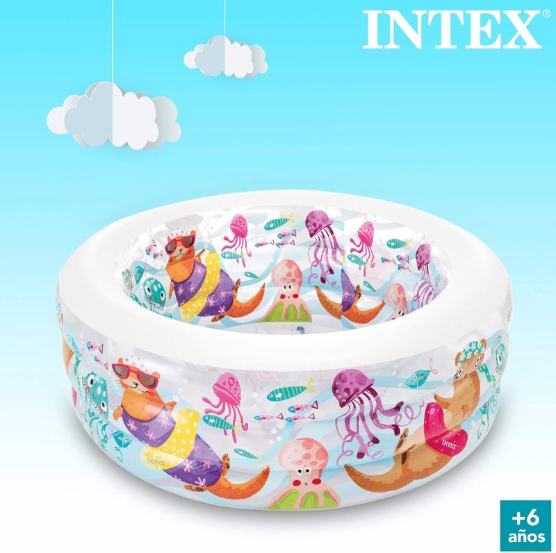 piscine gonflable extérieure Intex 58480 à trois anneaux pour jardin, protection de l'environnement, piscine pour enfants - - Boutique Algérie
