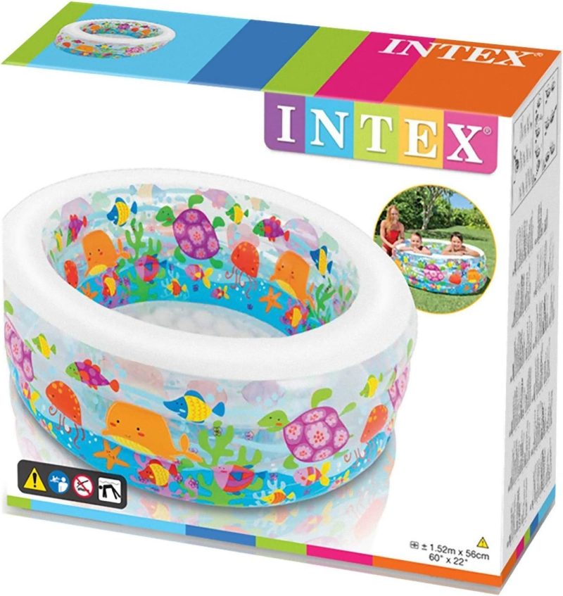 piscine gonflable extérieure Intex 58480 à trois anneaux pour jardin, protection de l'environnement, piscine pour enfants - - Boutique Algérie