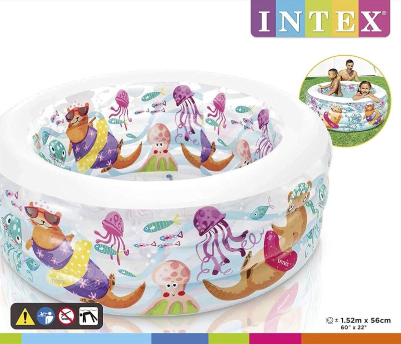 piscine gonflable extérieure Intex 58480 à trois anneaux pour jardin, protection de l'environnement, piscine pour enfants - - Boutique Algérie