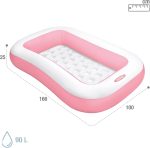 Piscine rectangulaire Intex gonflable dimensions : 166 cm x 100 cm x 25 cm (58423NP) – Image 4