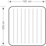 SancINaler- Matelas gonflable avec pompe à main, lit pneumatique classique Queen, camping, 64765
