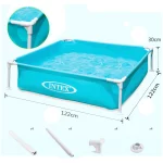 Piscine intex 57173 rectangulaire à cadre métallique, 122cm, 48 pouces, pour enfants, cadre en acier, couleur bleue, facile à installer, été