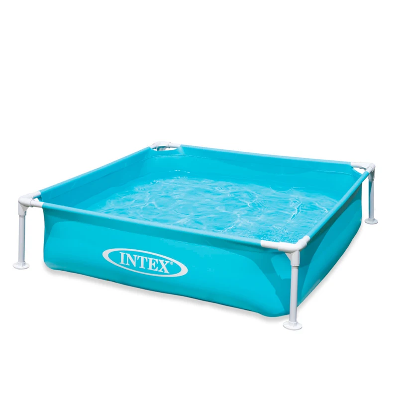 Piscine intex 57173 rectangulaire à cadre métallique, 122cm, 48 pouces, pour enfants, cadre en acier, couleur bleue, facile à installer, été