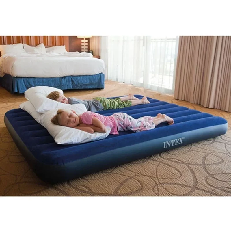 Matelas gonflable intex portable et durable, parfait pour le camping, la randonnée, usage domestique, lit de couchage à coussin d'air simple et double