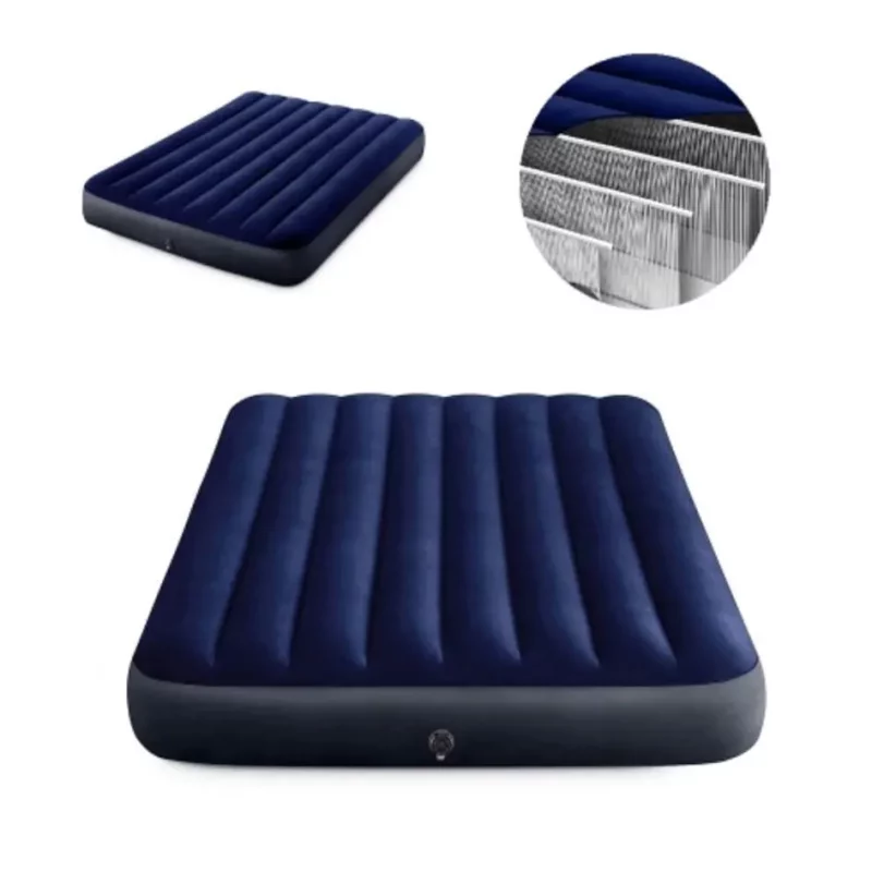 Matelas gonflable intex portable et durable, parfait pour le camping, la randonnée, usage domestique, lit de couchage à coussin d'air simple et double