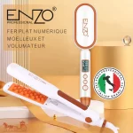 ENZO – lisseur de cheveux professionnel à cinq vitesses, contrôle de la température, carré de maïs avec fer à friser les dents