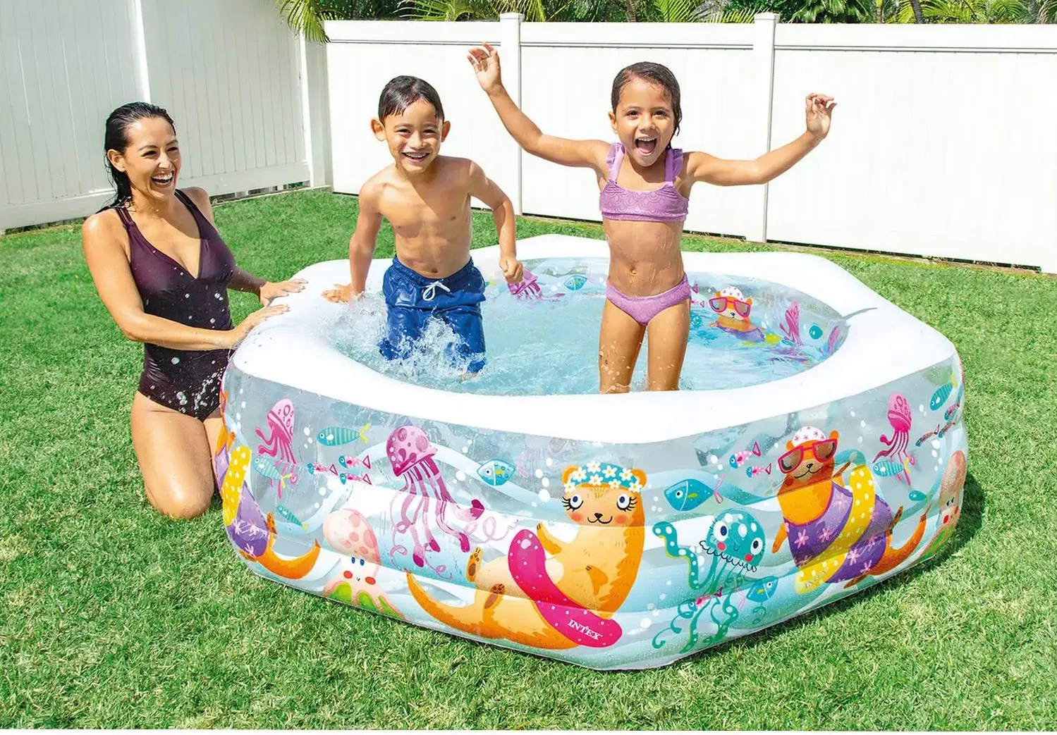 Inflatable Square Large Pool, Paddling Pool, Above-Ground Pool, Swimming Pool, Children's Pool, Baby Pool, Large Swimming Pool