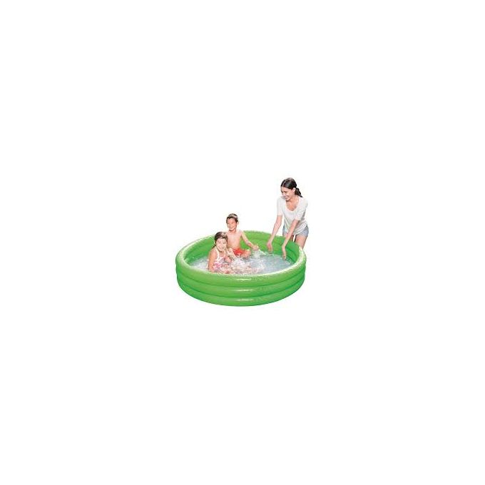 Piscine Pataugeoire Ronde Gonflable A3 Boudins -51026-152*30Cm- Vert