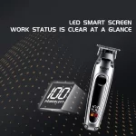 Kemei KM-2261 Tondeuse À Cheveux USB Rechargeable Sans Fil Barbe gris avec affiheur
